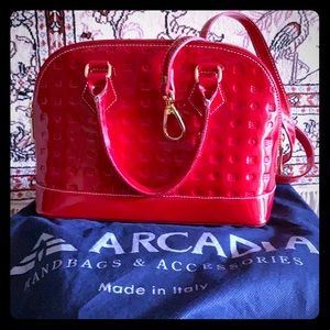 Red Arcadia Sachel Handbag/Purse